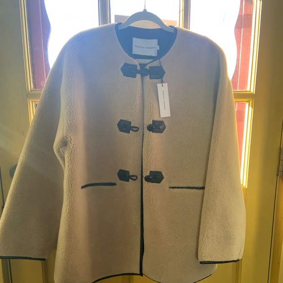 Rebecca Minkoff faux shearling toggle coat